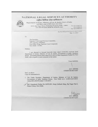 NALSA letter to Supreme Court Legal Service Committee_13_05_2015