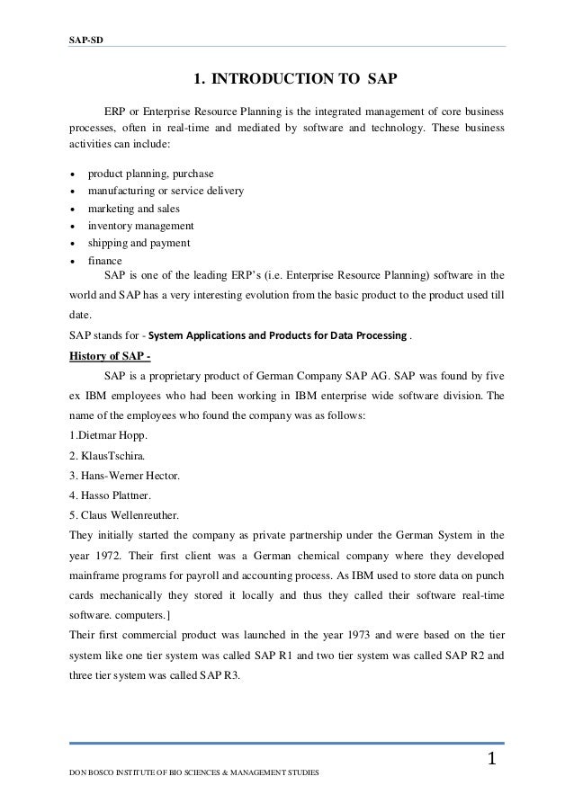 C sap dissertation