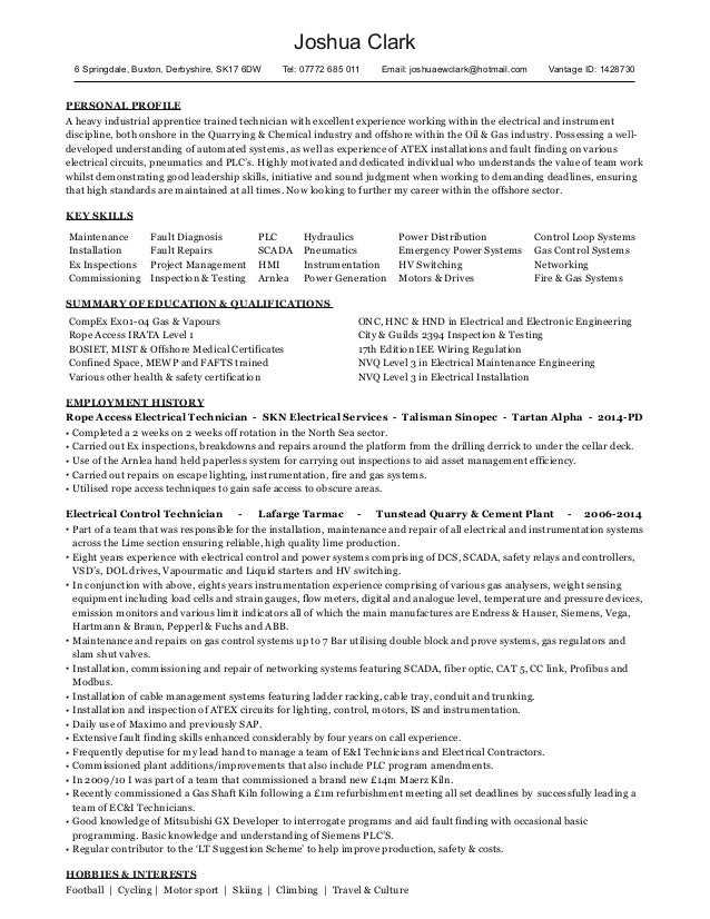 Resume For Electrician electrician resume electrician resume examples free alexa electrician resume electrician resume examples free alexa Joshua Clark 6 Springdale Buxton Derbyshire Sk17 6dw Tel 07772 685 011 Resume For Electrician cv electrical qa qc engineer electrician resume electrical electrician resume pdf electrician resume format download electrician Joshua Clark 6 Springdale Buxton Derbyshire Sk17 6dw Tel 07772 685 011