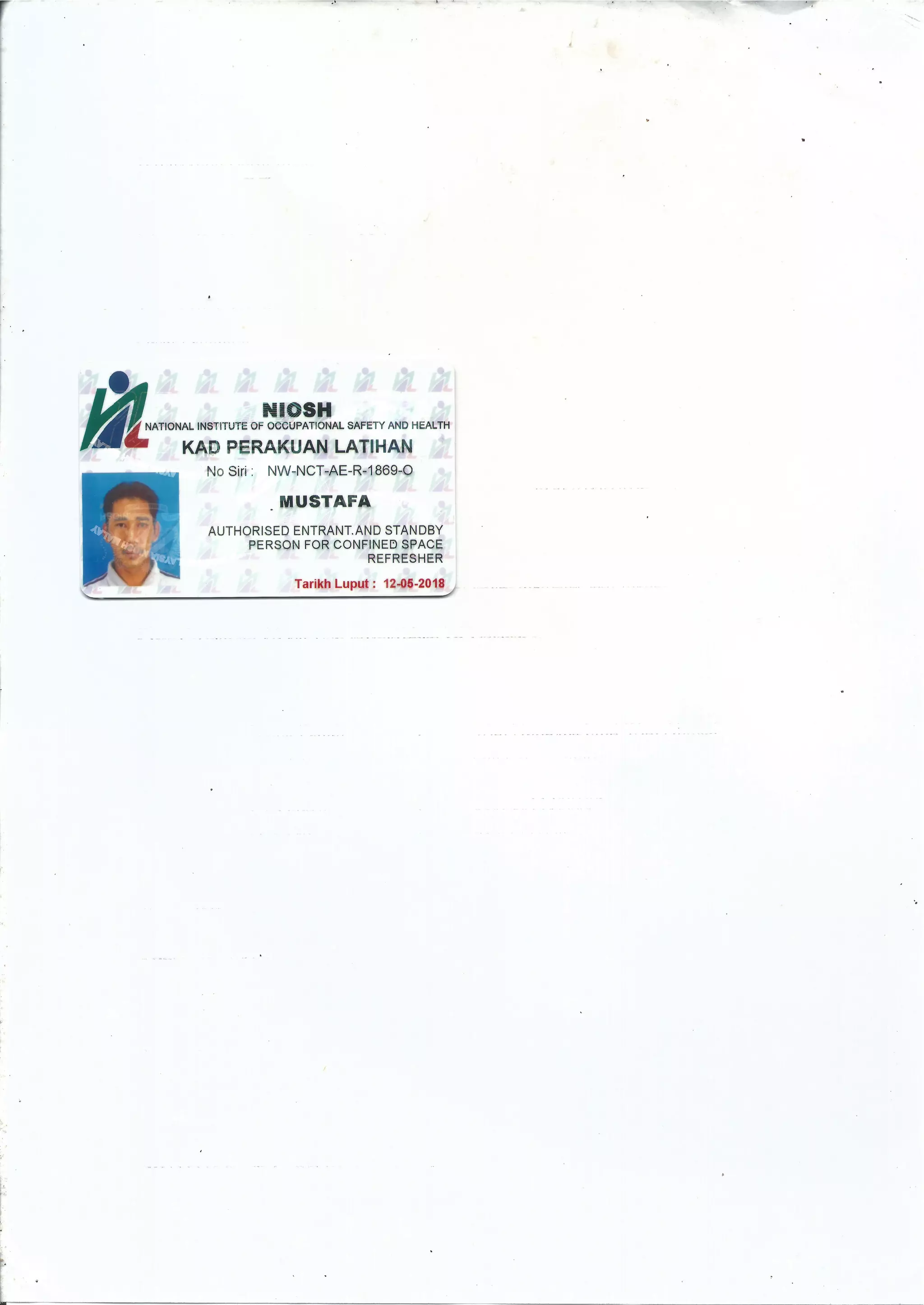 niosh cse card
