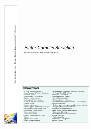 Oil Rig Clinic Pieter Cornelis Berveling | PDF