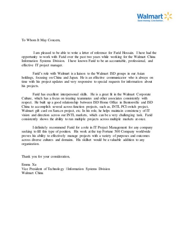 how to type a recommendation letter