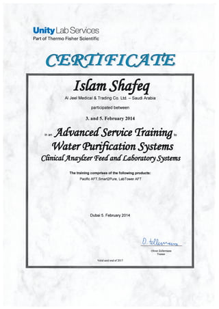 Thermo Water Purification System Training