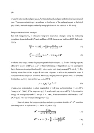 Effects of temperature and prey density on trophic interaction in ...