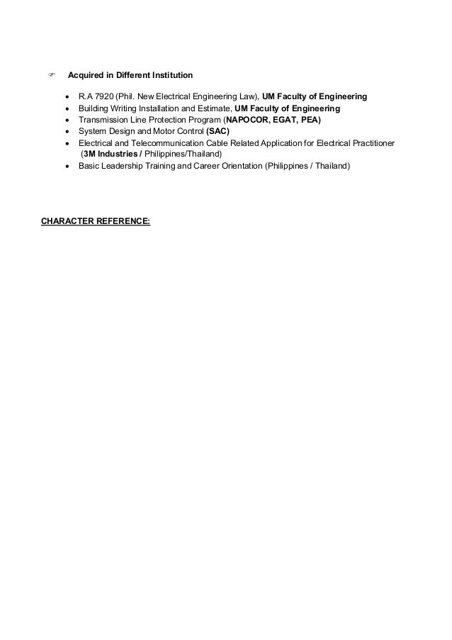 Transmission line design resume