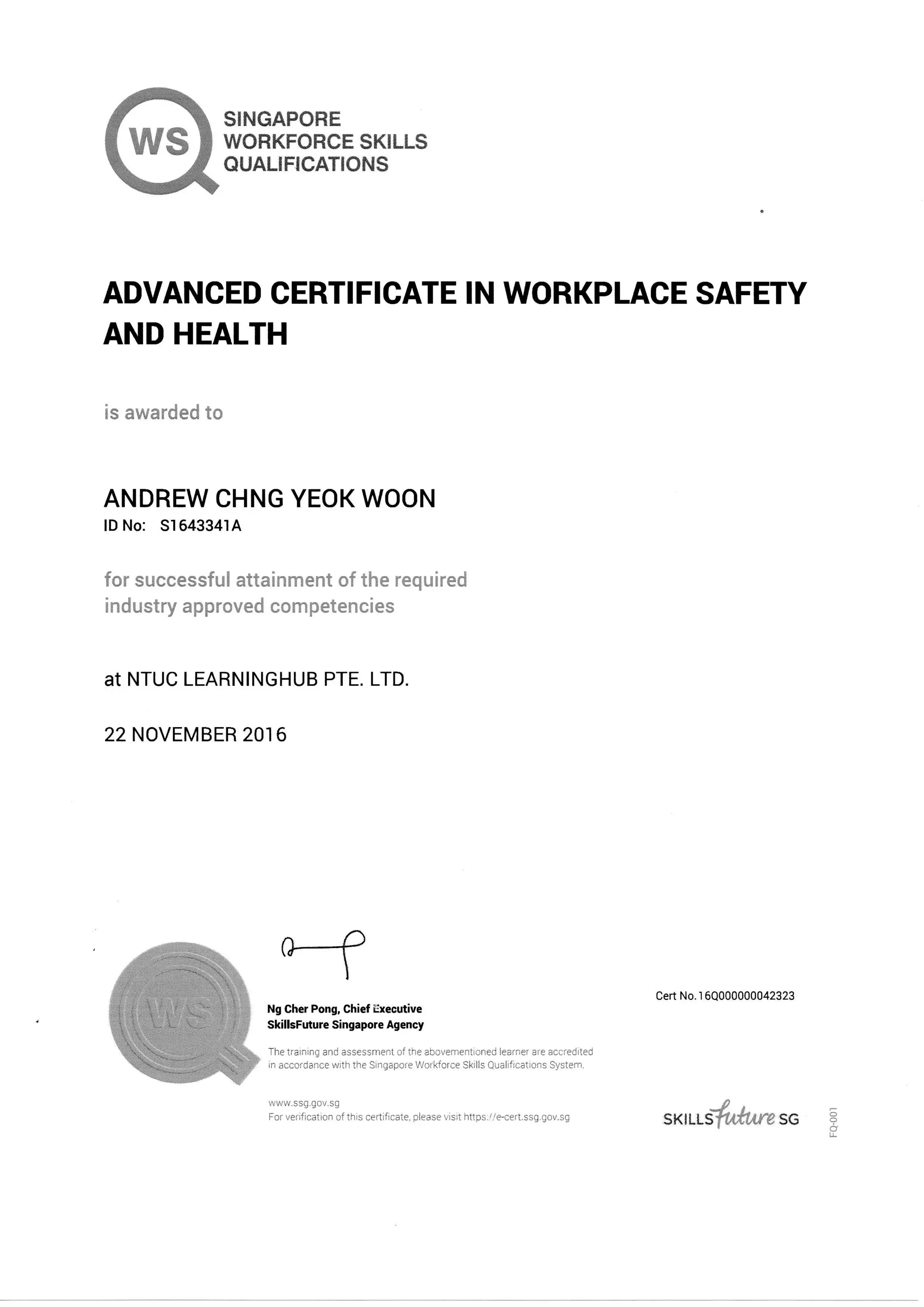 WSH Construction Certificate | PDF