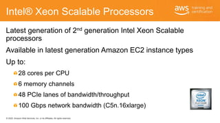 © 2020, Amazon Web Services, Inc. or its Affiliates. All rights reserved.
Intel® Xeon Scalable Processors
Latest generatio...