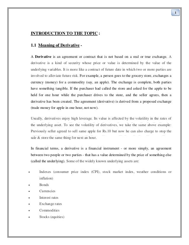 Forex derivatives in india
