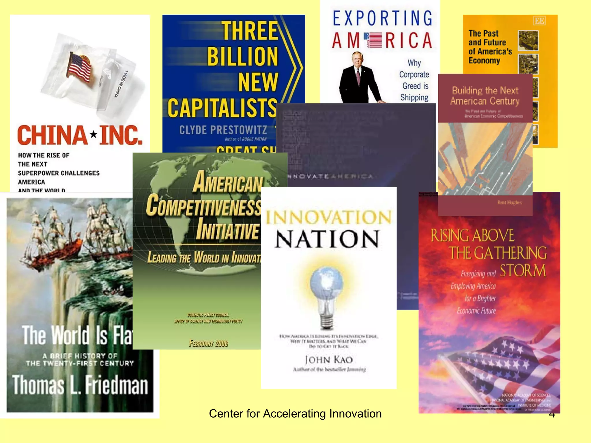 11-8-2007 Center for Accelerating Innovation 4
 