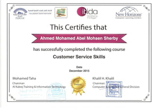 Customer Service Skills - Ahmed