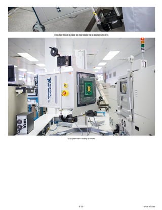 9/10 www.ni.com
Chips feed through a gravity fed chip handler that is attached to the STS.
STS system hard docking to handler.
 