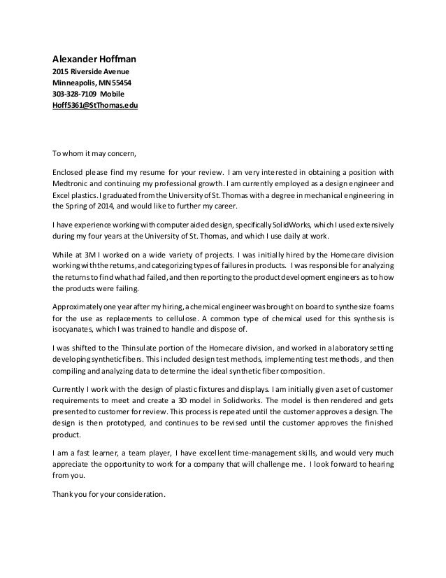 cover letter cover letter