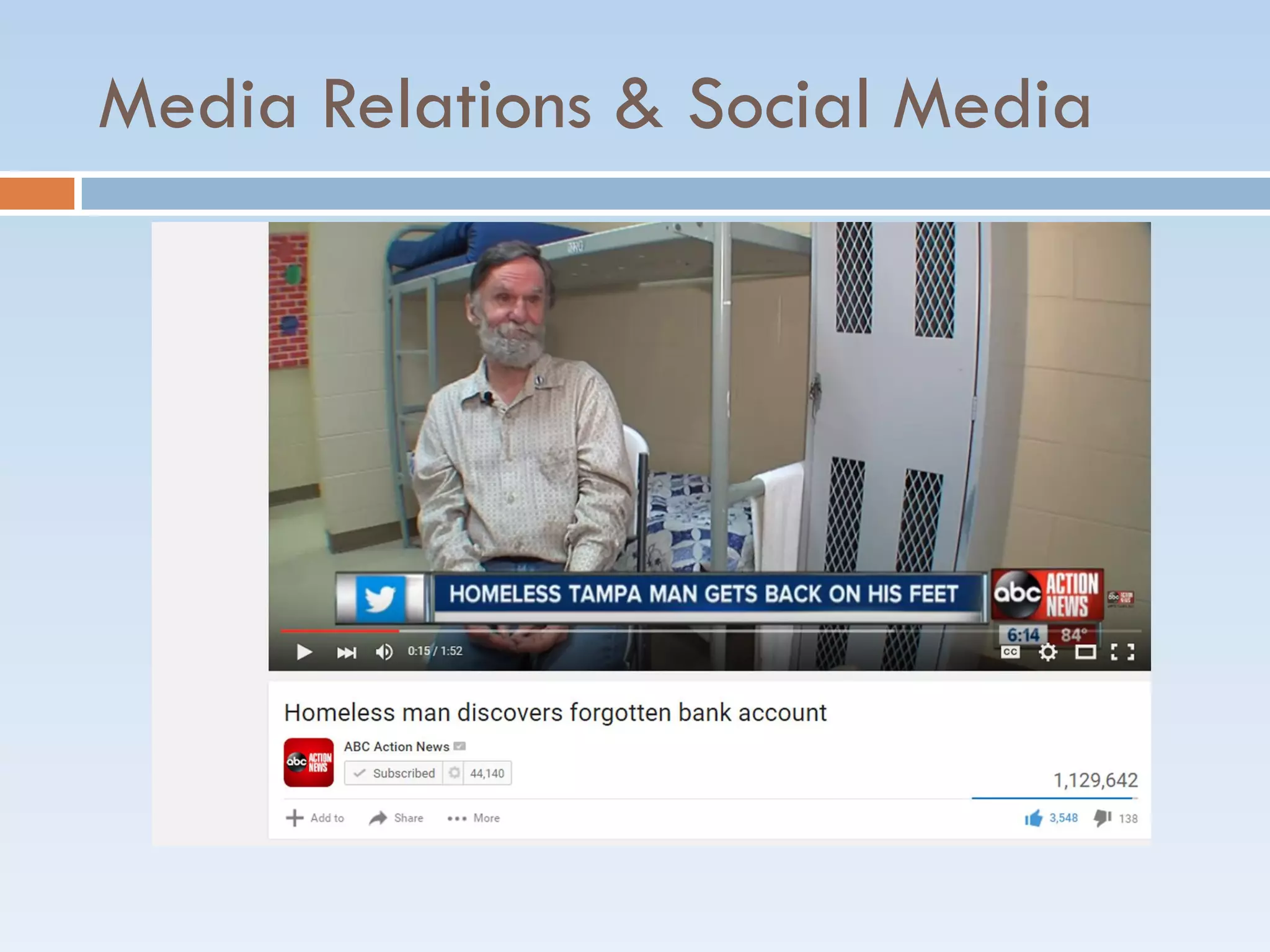 Media Relations & Social Media
 