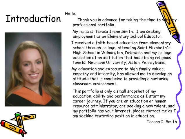 6 examples of self introduction sample for portfolio – self ...