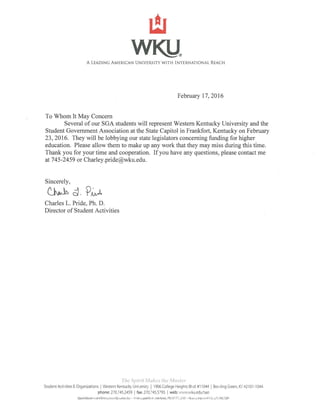Lobbying Excuse Letter.Spring2016
