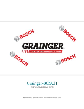 Kevin Schafer | Digital Marketing Specialization | April 17, 2016
Grainger-BOSCH
DIGITAL MARKETING PLAN
 