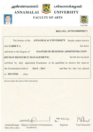 mba certificate