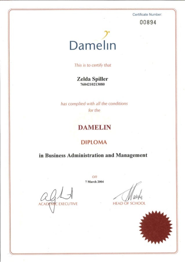 Diploma in business management