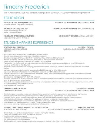 Timothy Frederick - TPE Resume | PDF