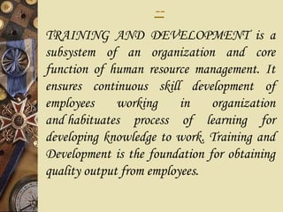 Training & development | PPT
