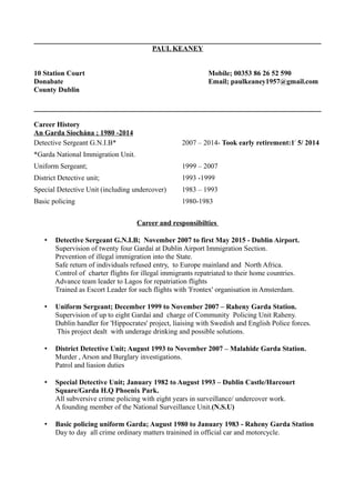 Pauls Curriculum Vitae | PDF