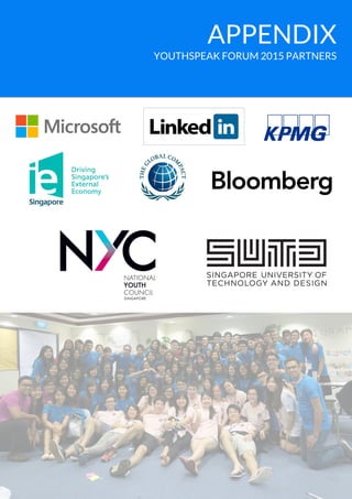 APPENDIX
YOUTHSPEAK FORUM 2015 PARTNERS
 
