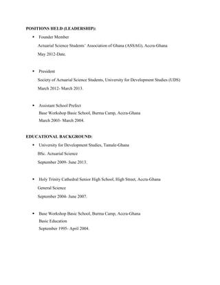 ERNEST OBIRI-YEBOAH_CV | PDF
