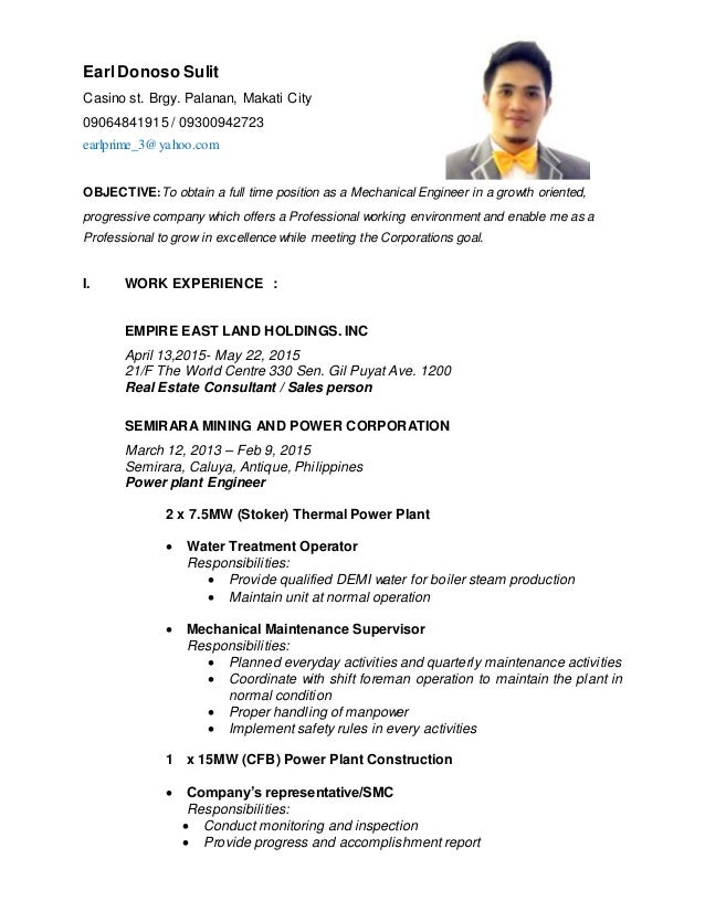 updated resume may mechanical