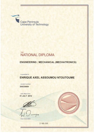 Enrique National Diploma