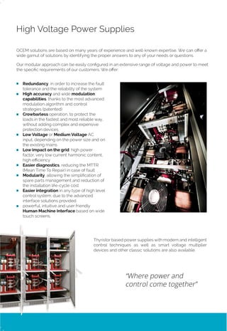OCEM POWER ELECTRONICS BROCHURE