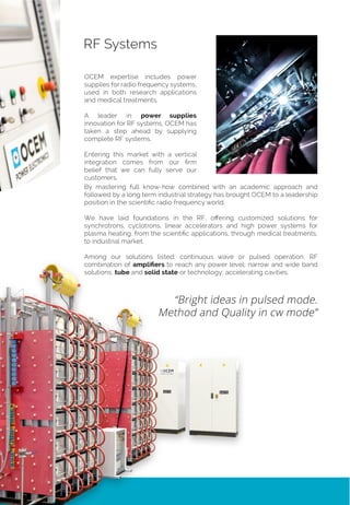 OCEM POWER ELECTRONICS BROCHURE