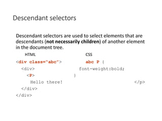 Descendants Rule css v1 guru | PPTX