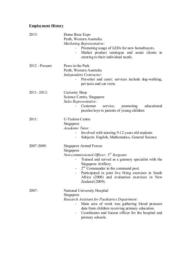 pet sitting resume