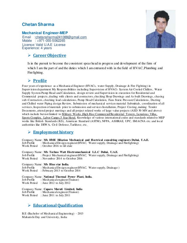 project mechanical engineer job description