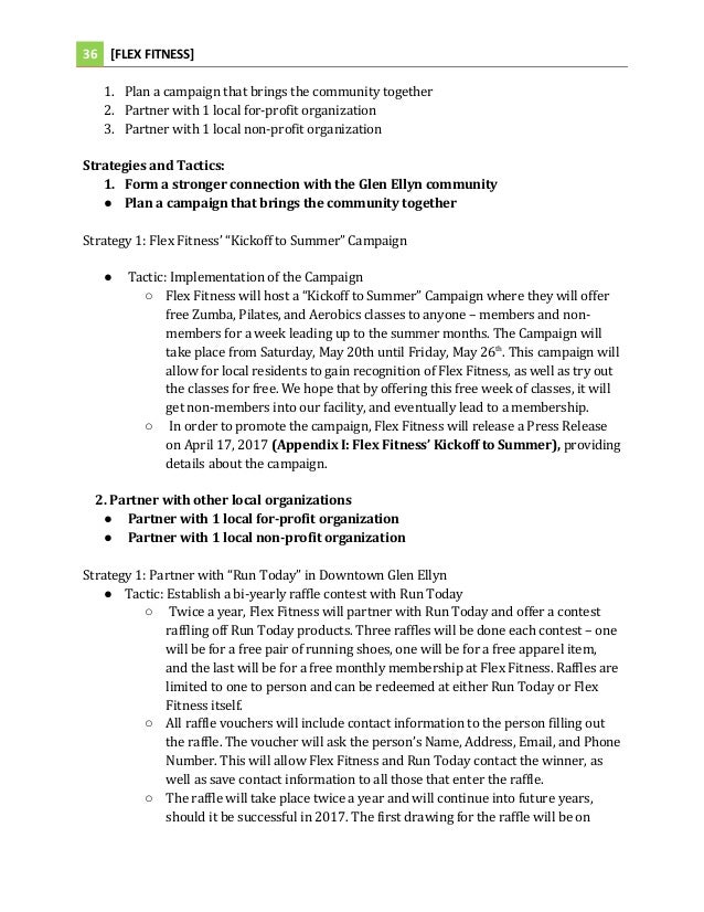 5 Part Communication Plan Flex Fitness