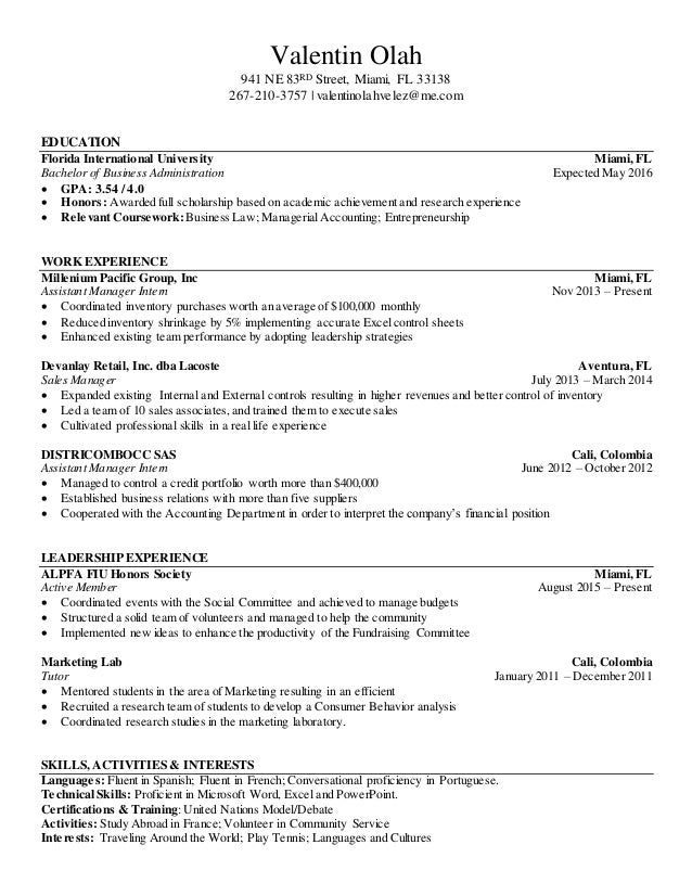 fiu resume fiu resume resume ideas fiu resume fiu resume resume ideas