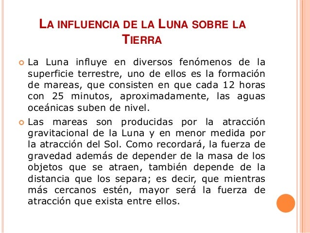 Etapas e influencias de la luna sobre la