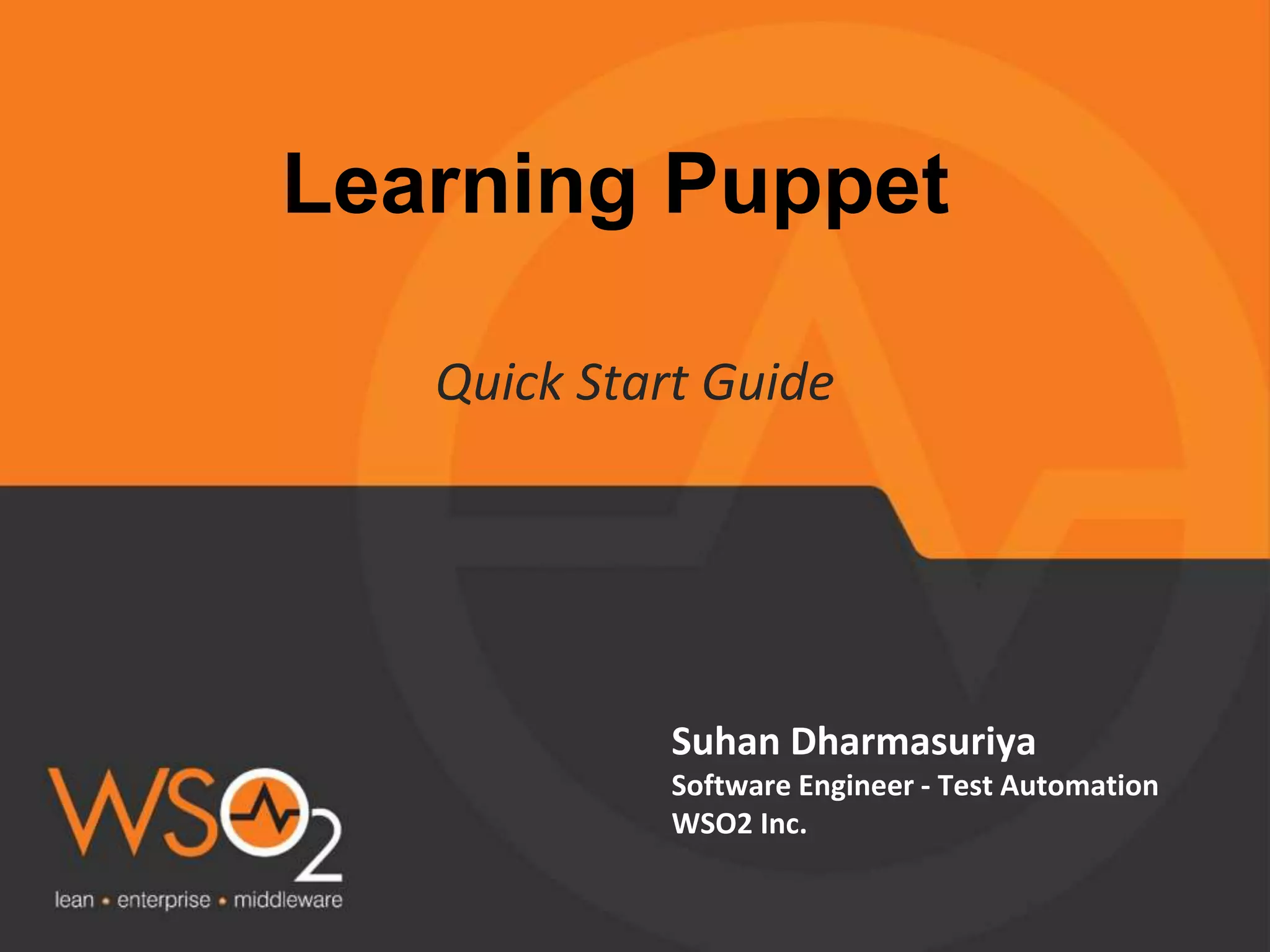 Puppet quick start guide PPT