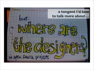 a tangent i’d love
to talk more about...
 