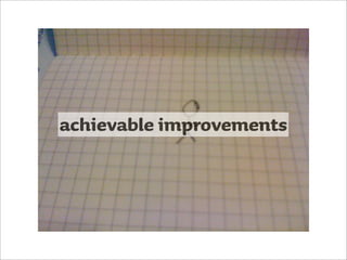 achievable improvements
 