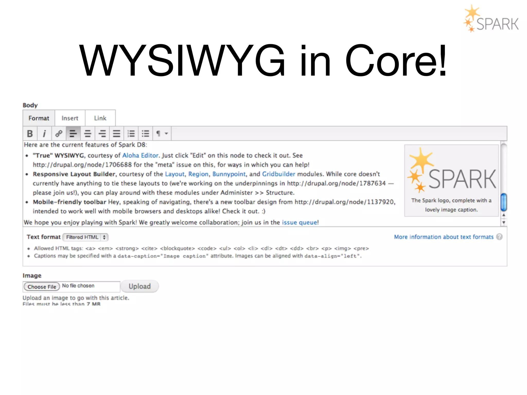 WYSIWYG in Core!
 