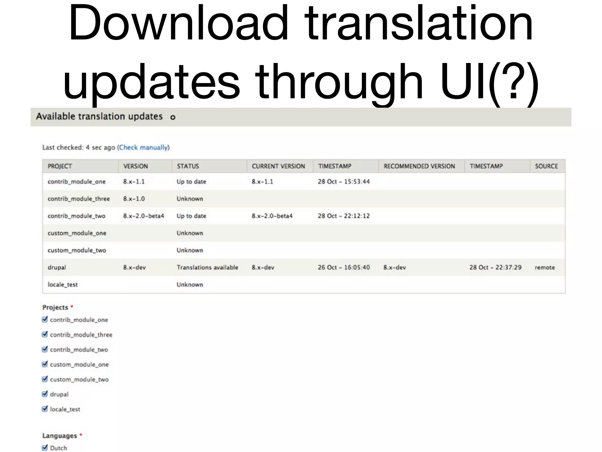Download translation
updates through UI(?)
 