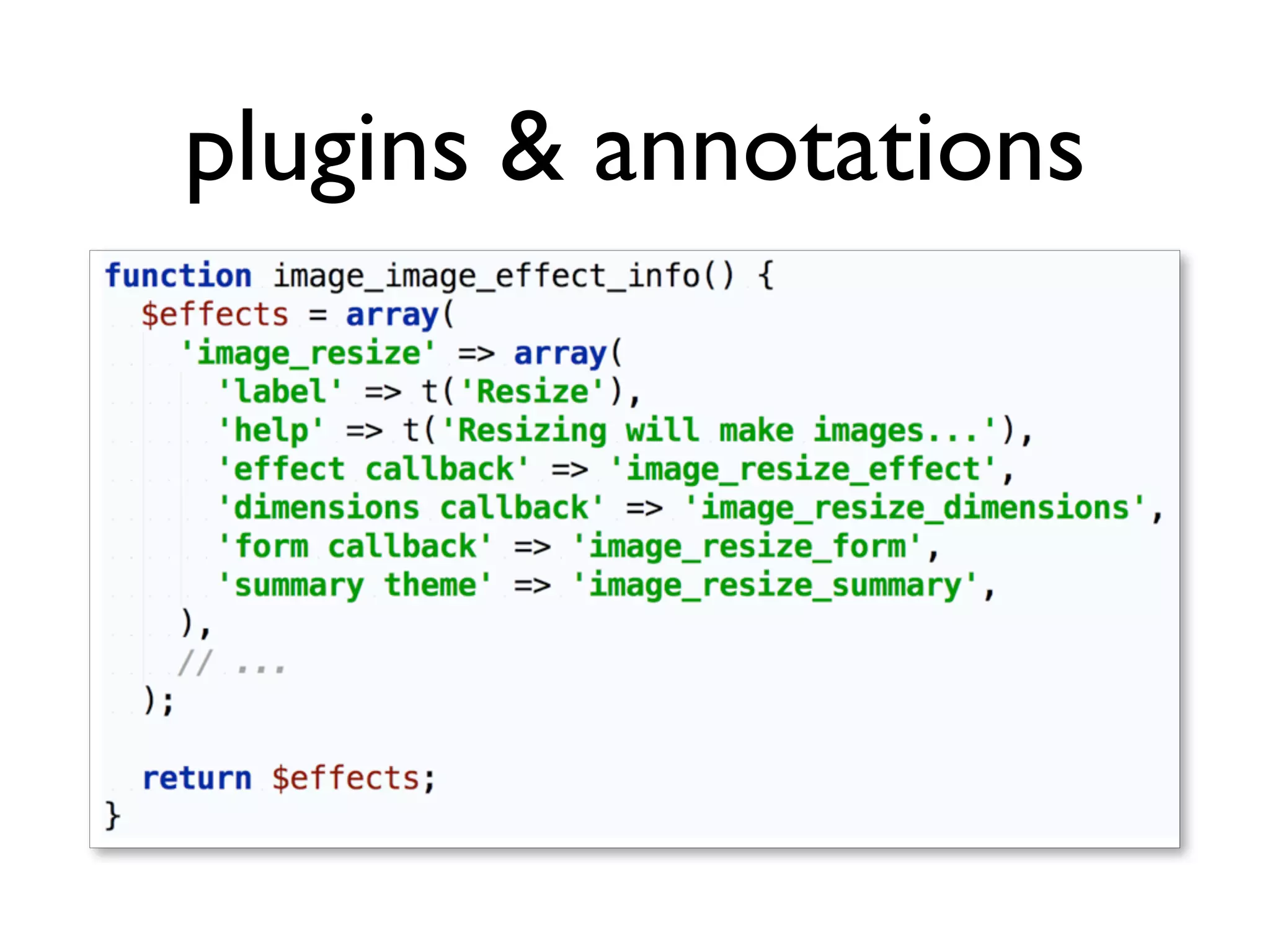 plugins & annotations

 