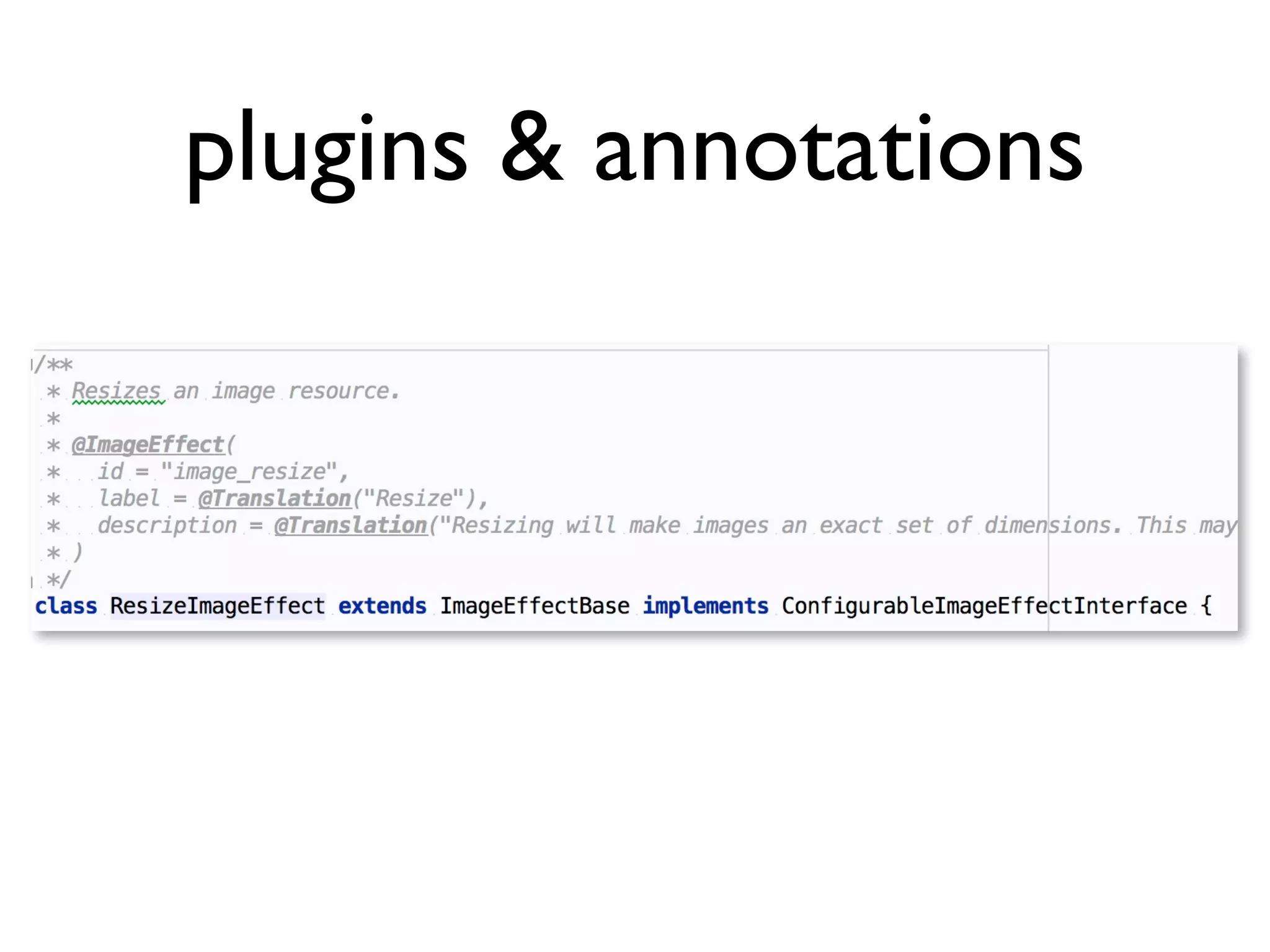 plugins & annotations

 