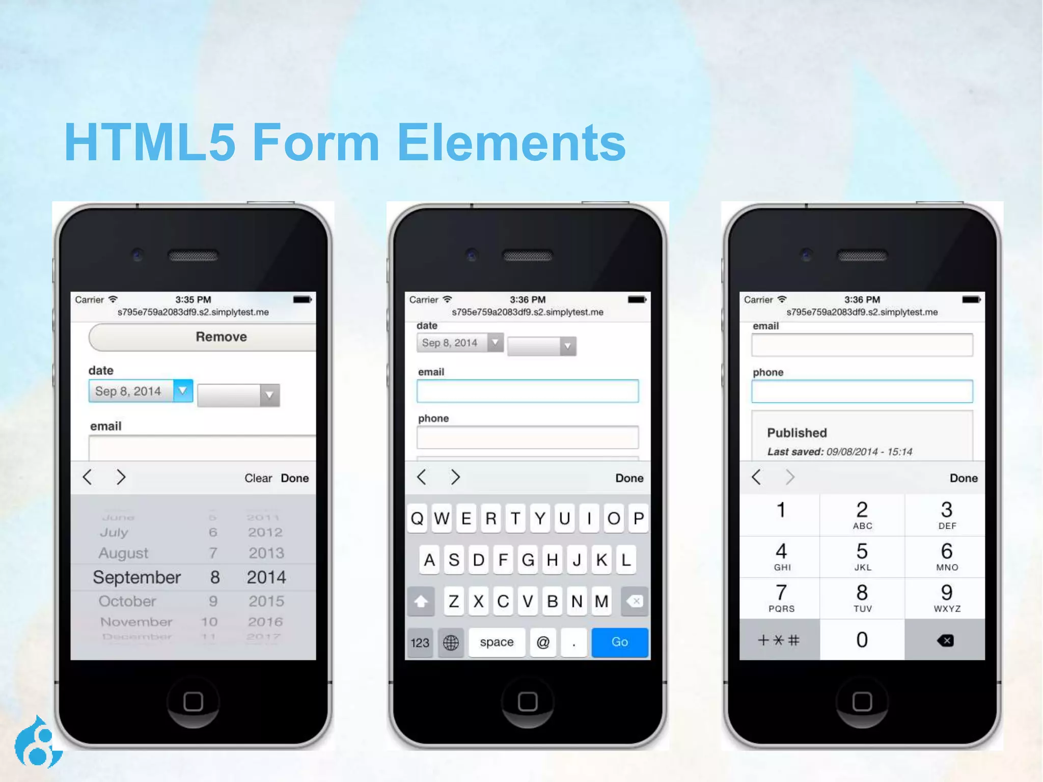 HTML5 Form Elements
 