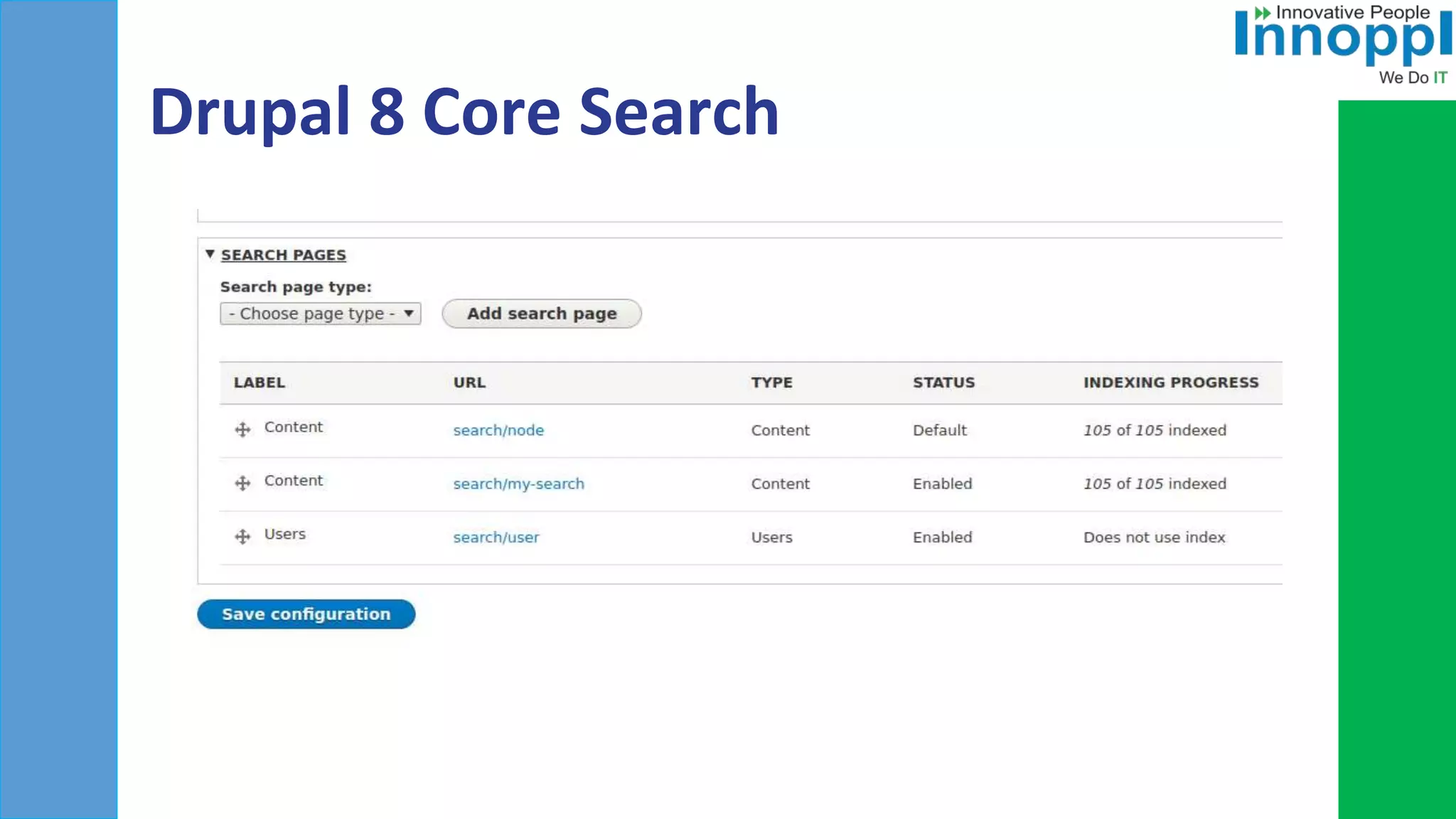 Drupal 8 Core Search
 