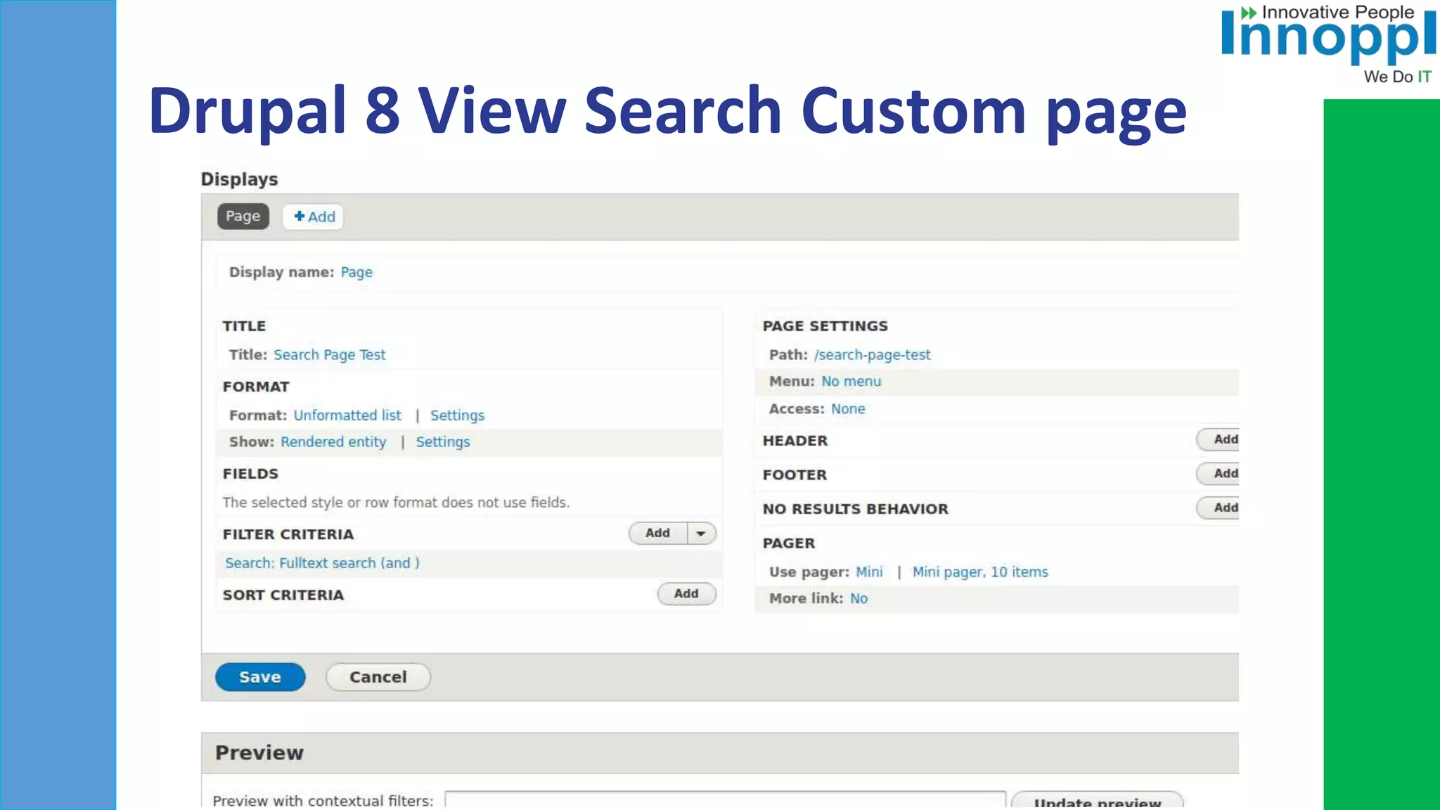 Drupal 8 View Search Custom page
 