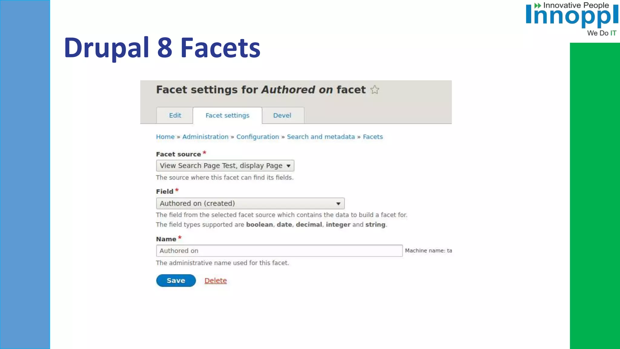 Drupal 8 Facets
 