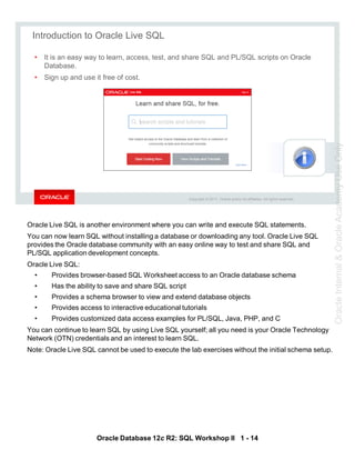 oracle online editor - run sql and pl sql without... D80194GC20_sg1.pdf