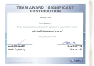 Airbus India Award